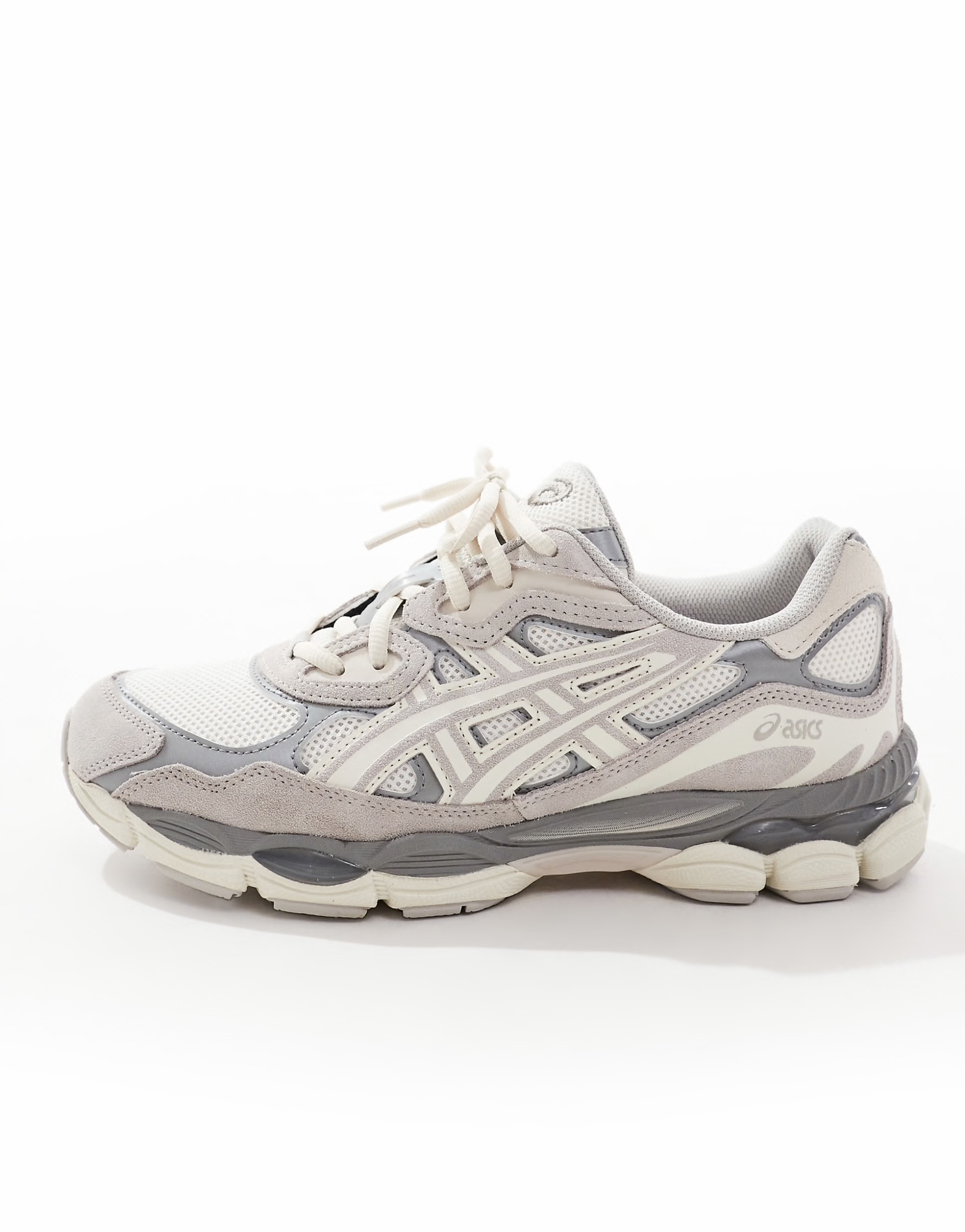 Asics Gel-NYC trainers in off white and muted pink